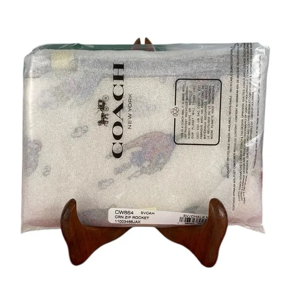 Coach Cosmic Coach Rocket Jax Corner Zip Wristlet - Picture 13 of 15